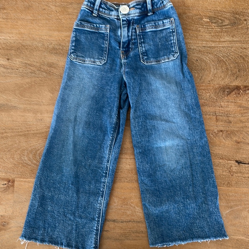 Zara Kids Wide-Leg Blue Denim Jeans
